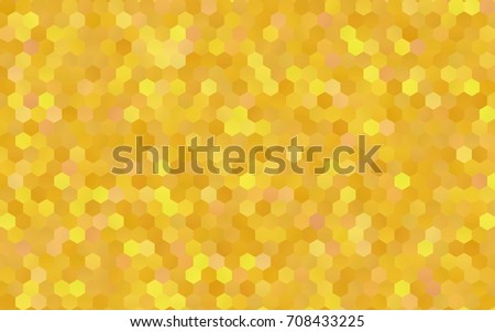 Light Orange vector pattern. Hexagonal template. Geometric sample. Repeating hexagon shapes. Brand-New texture for your design. Pattern can be used for background