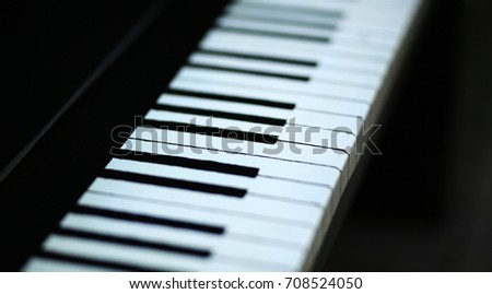 Wooden piano keys.