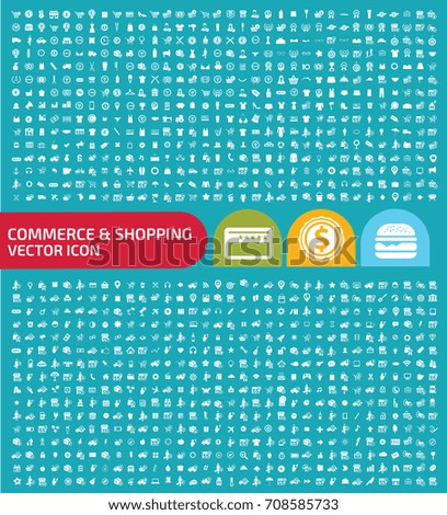 Commerce and shopping icon set,vector