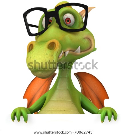 Dragon with glasses