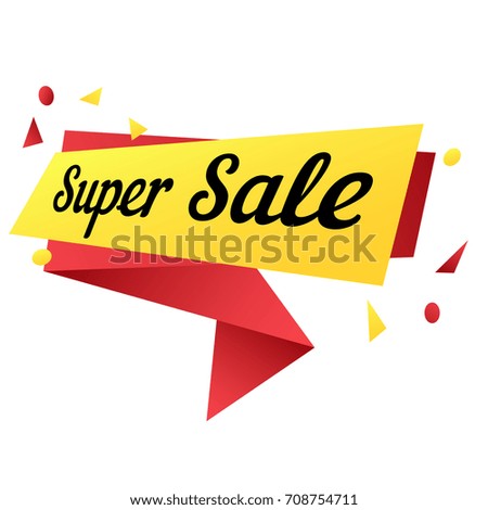 Super Sale banner, Vector format