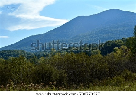 Adirondack Mountains. Photo taken from Vermont side.