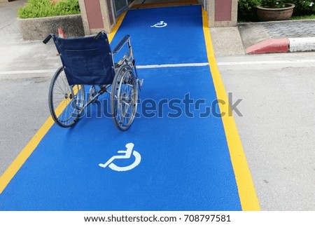 Wheelchair line in the hospital
