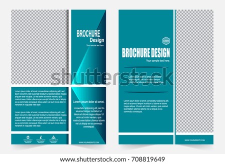 Green Brochure template flyer design, abstract template for annual report, magazine, poster