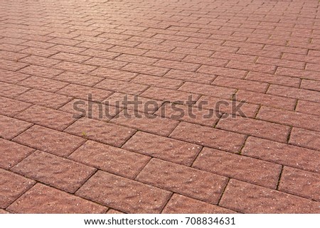 the road surface of paving