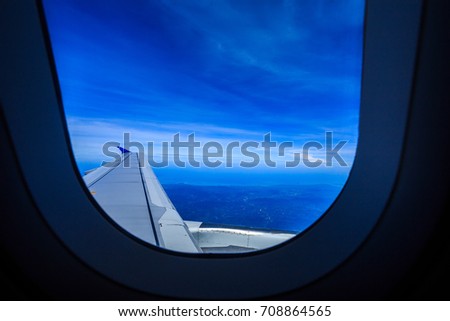 View from airplane window