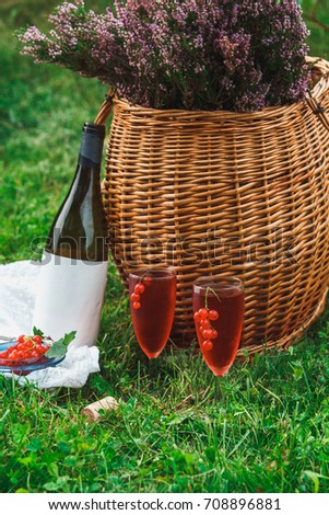 picnic, wine, glasses
