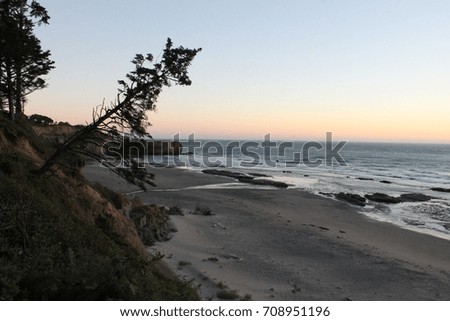pacific coast at sunset