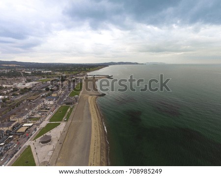 aerial picture of an Irish beach