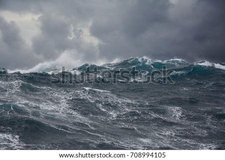 sea wave atlantic ocean Royalty-Free Stock Photo #708994105