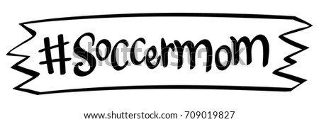 English phrase for soccermom illustration
