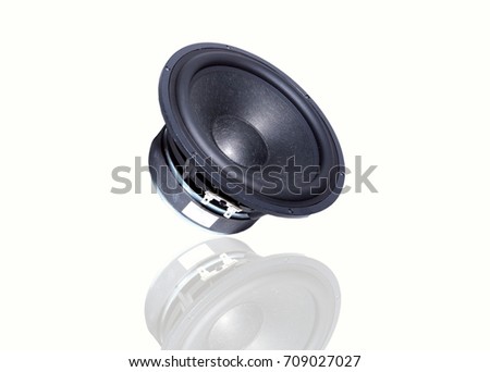 Loudspeaker isolated from white background.