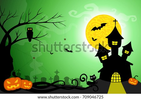 Halloween vector card or background