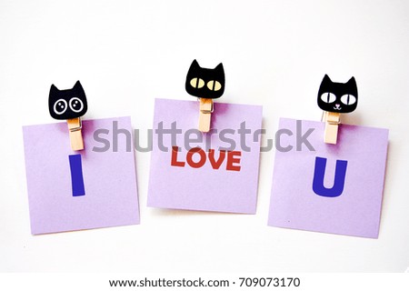 Note paper with wordings - i love you