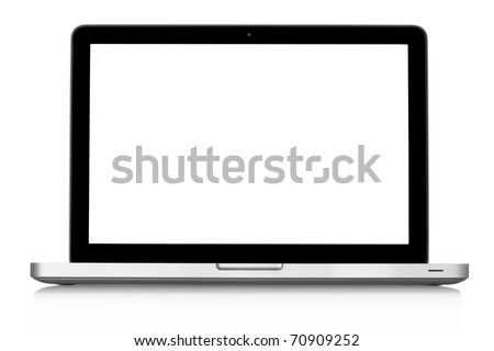 Laptop isolated on white, clipping path included Royalty-Free Stock Photo #70909252
