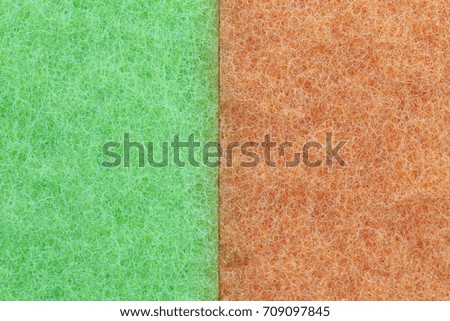 Orange mix Green Plastic fibers Texture background for design in your work.