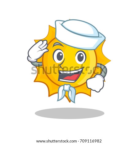 Sailor cute sun character cartoon