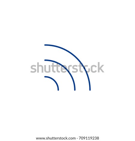 Wi Fi flat icon. Single high quality symbol of line wi-fi vector for web design or mobile app. Color signs of wifi for design logo. Single pictogram of internet on white background