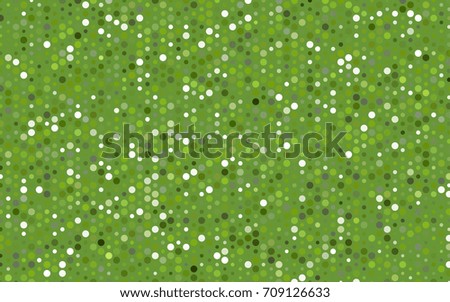 Light Green, Yellow vector red banner with set of circles, dots. Donuts Background. Creative Design Template. Technological halftone illustration.