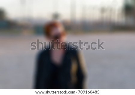 Egypt and Red Sea travel theme creative abstract blur background with bokeh effect. Suitable for designs as background