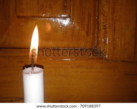 Single candle.
