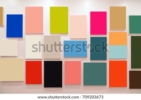 Multicolor Photo frames over the wall background, Interior gallery