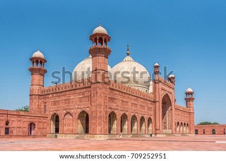 Badshahi Mosque, Lahore-Pakistan  Royalty-Free Stock Photo #709252951