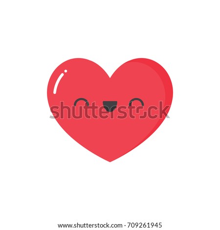 Red Heart Icon Vector, emblem isolated on white background, Flat style for graphic and web design, logo.