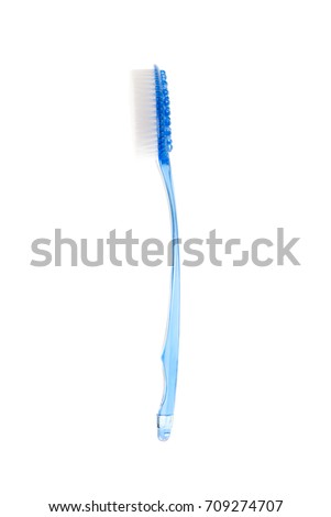 blue color body brush isolated on white background