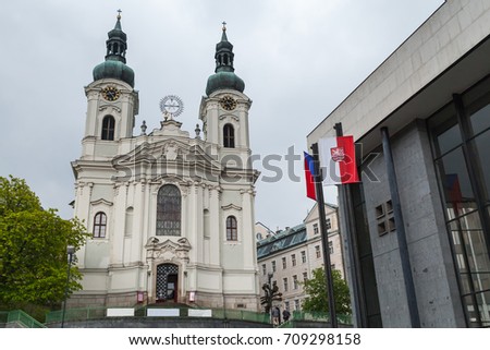 Church of St. Mary Magdalene. Karlovy Vary, Czech Republic Royalty-Free Stock Photo #709298158