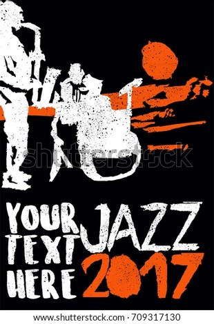vintage Style jazz poster. Can used for jazz festival or some musical performance. 