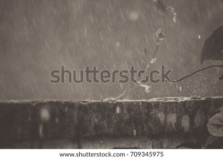 Rain on the walls look beautiful, which is after the rebound.Vintage picture style.