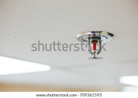 Automatic fire extinguishing system Royalty-Free Stock Photo #709361593