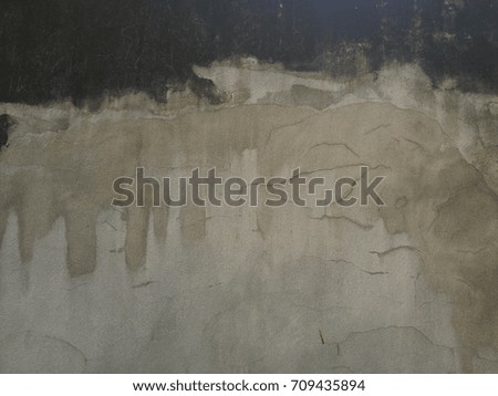 Old black wall and dirty