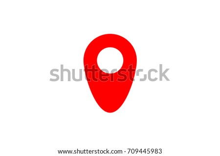 Red location pin Royalty-Free Stock Photo #709445983