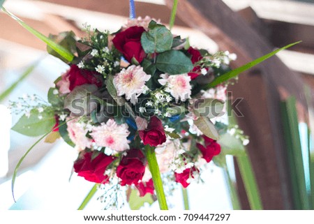 Flowers in wedding ceremony Royalty-Free Stock Photo #709447297