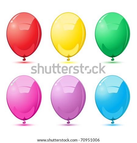 illustration of set of colorful balloon on isolated background