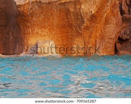          Miracle landscape of cave lake
                      