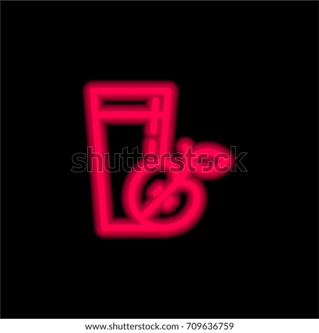 Fresh Juice red glowing neon ui ux icon. Glowing sign logo vector