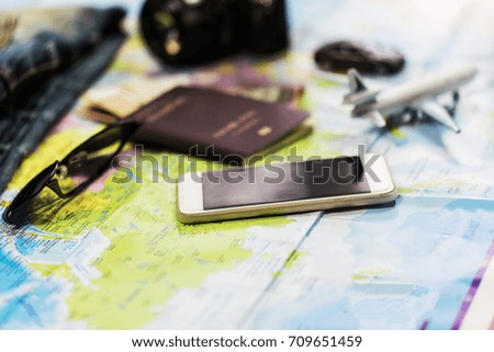Planning for trip set of travel accessory