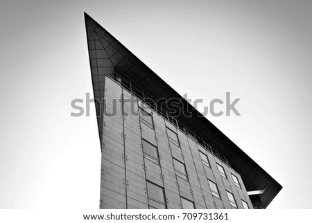 Modern office building/. Black and white