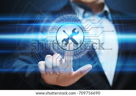 Technical Support Customer Service Business Technology Internet Concept. Royalty-Free Stock Photo #709756690