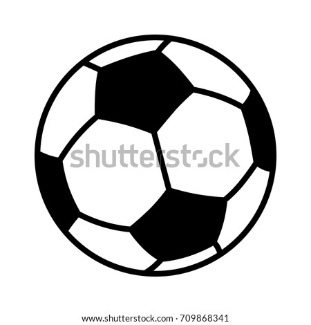 Soccer ball or association football flat vector icon for sports apps and websites 
