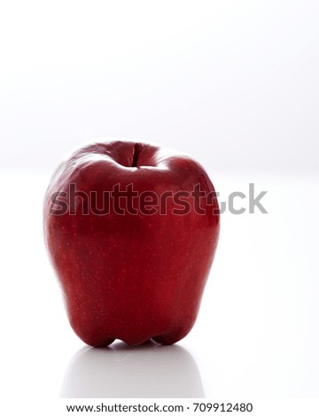 Fresh red apple isolated on white. With clipping path