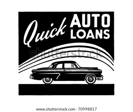 Quick Auto Loans - Retro Ad Art Banner