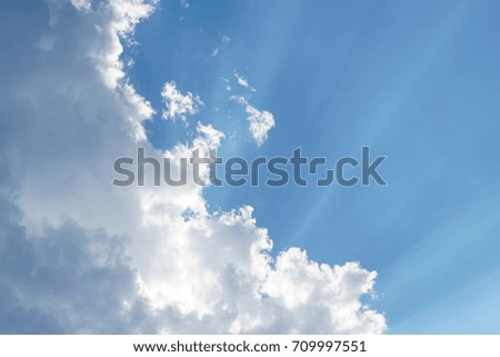 Clouds with sunlight shining behinde