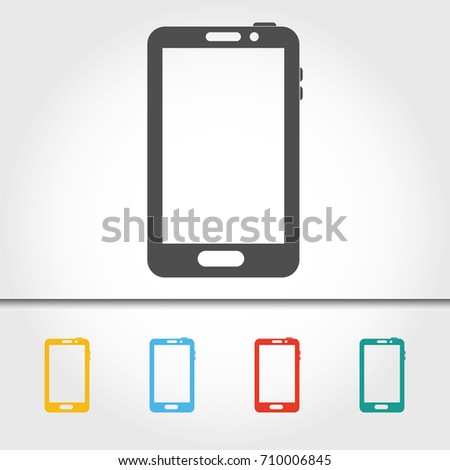 Mobile Smart Phone Single Icon Vector Illustration