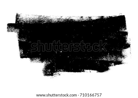 Dirtty isolated basis. Artistic messy banner background. Paint roller distress overlay texture. Grunge design element. EPS10 vector. Royalty-Free Stock Photo #710166757