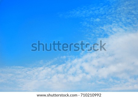 White cloud in bright blue sky