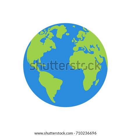Vector planet earth icon.